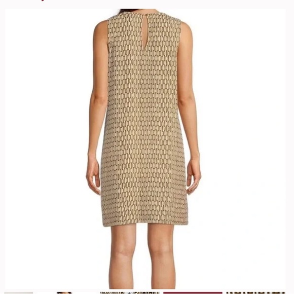 NWT TOMMY BAHAMA Island Key Geometric Print Silk Sleeveless Shift Dress - Picture 5 of 10